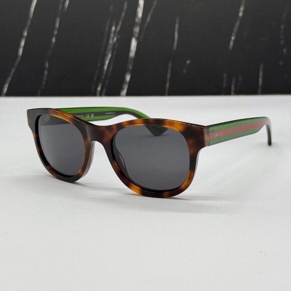 NEW GUCCI GG0003SN 003 MEN HAVANA GREEN SUNGLASSES GUCCI - Picture 2 of 11